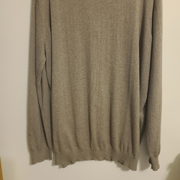 GenTeal | Men's Brown Quarter Zip Cashmere Blend Sweater (Size XXL) - Picture 10 of 11